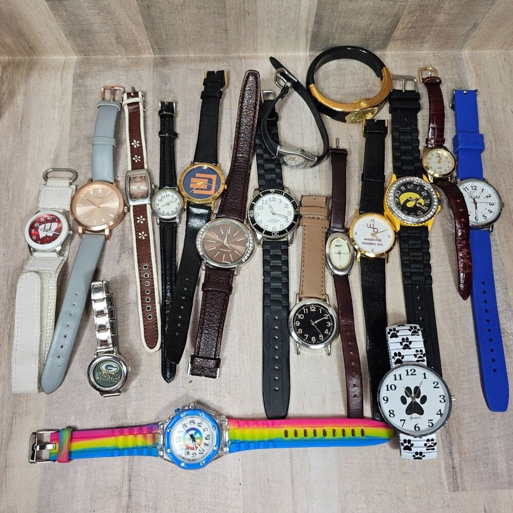 Watch Lot AS IS Non Working For Parts‎ Pieces Timex Quartz Spidal Armitron Other